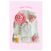 Higashi Chinatsu Clear Postcard – Toast & White Dog