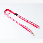NORADOG Barbie Check RED Belt Leash (up 7kg)