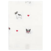 Hamamonyo French Bulldog Hearts Cotton Gauze & Terry Bath Towel