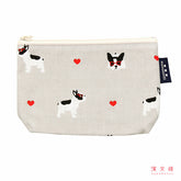 Hamamonyo French Bulldog Hearts Mini Pouch