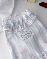 Striped Butterfly Ruffle Shirt