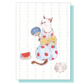Summer Greeting Card – Tokoro Komugi (Wind Chime Nyan Cat)