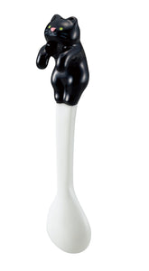 DECOLE Climbing Black Cat Ceramic Spoon