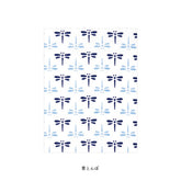 Miyamoto Blue Dragonfly Japanese Tenugui Towel