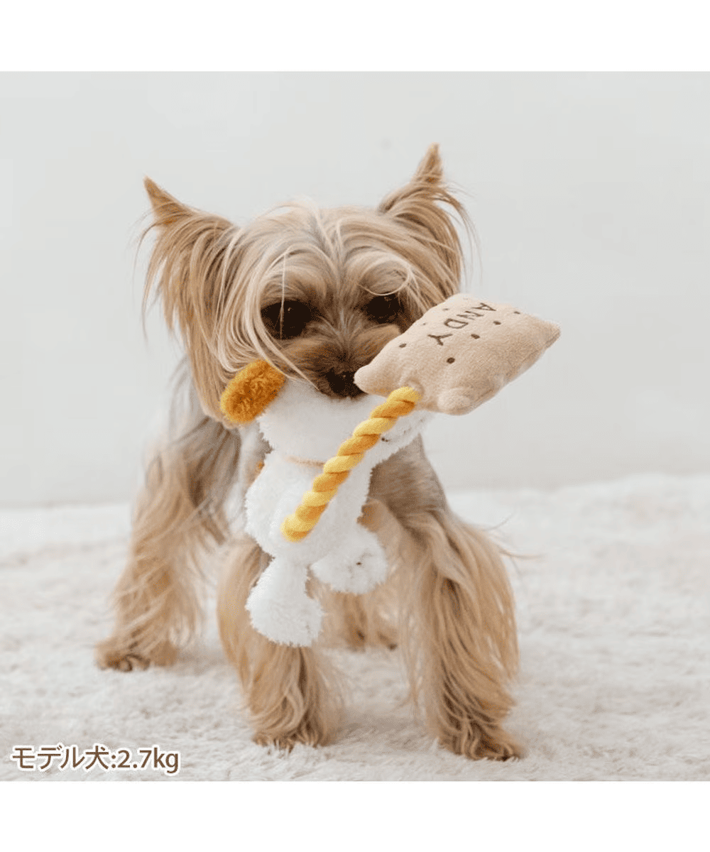 [PET PARADISE] Snoopy Andy Rope Toy– Squeaky Plush Dog Toy image 3