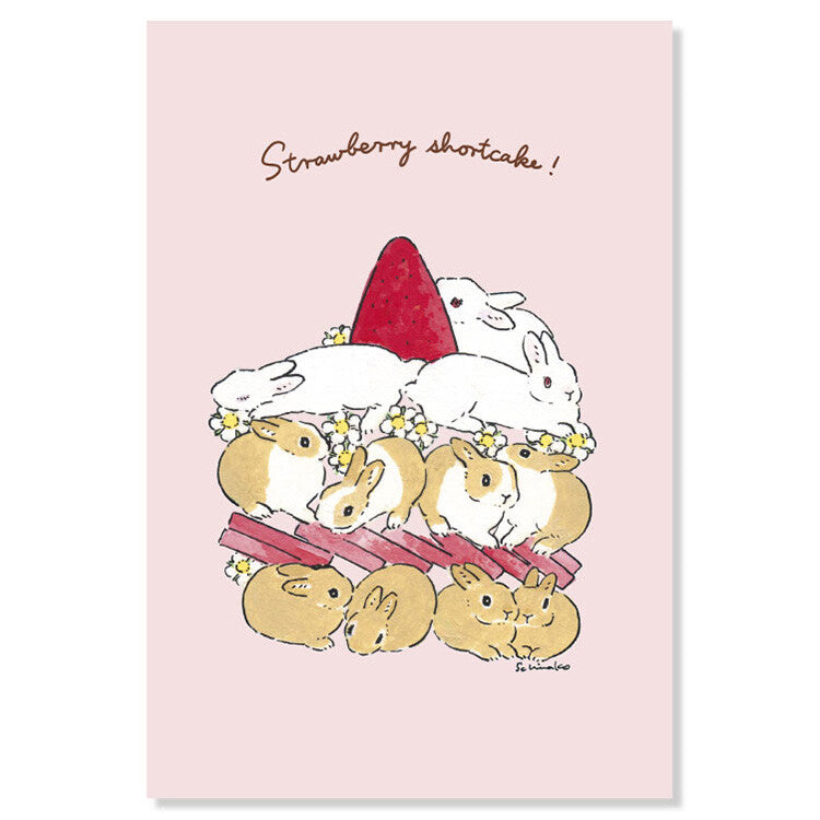 Shinako Moriyama Postcard – Strawberry Shortcake