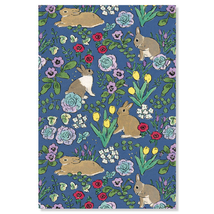 Shinako Moriyama Postcard – Garden with Rabbits