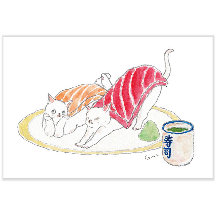 Tokorokomugi Japanese Postcard – Conveyor Belt Sushi