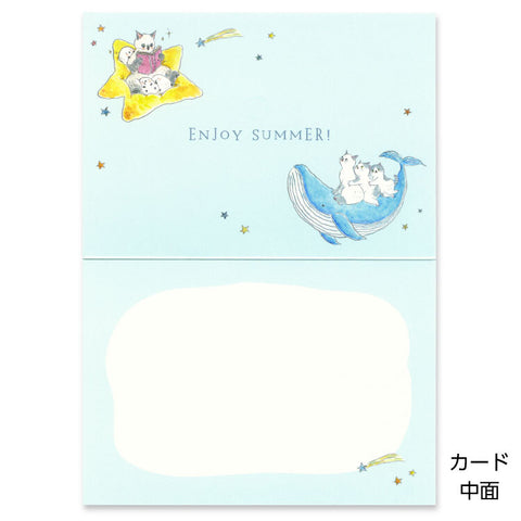 Summer Tokoro Komugi Greeting Card – Whale