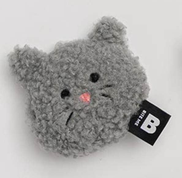 [Biteme] My Sibling Plush Charm (cat) - 4colors - gray image