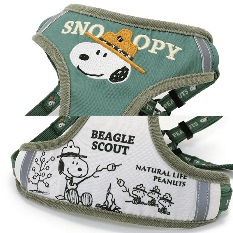 [PET PARADISE]  Snoopy 50th Anniversary Beagle Scout Harness & Leash Set image 1