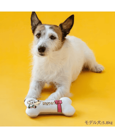[PET PARADISE] Disney Pluto Ribbon Bone Toy – Squeaky Plush Dog Toy image 1