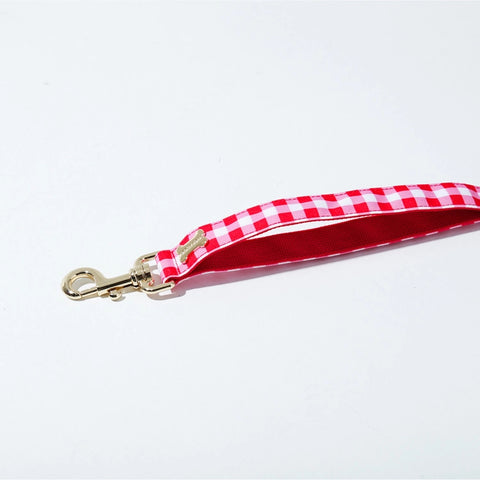 NORADOG Barbie Check RED Belt Leash (up 7kg)
