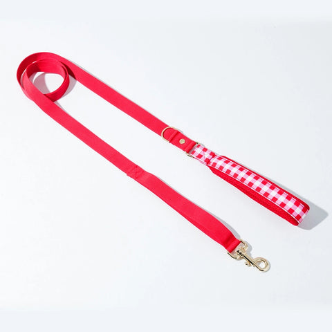 NORADOG Barbie Check RED Hand Leash (under 7kg)