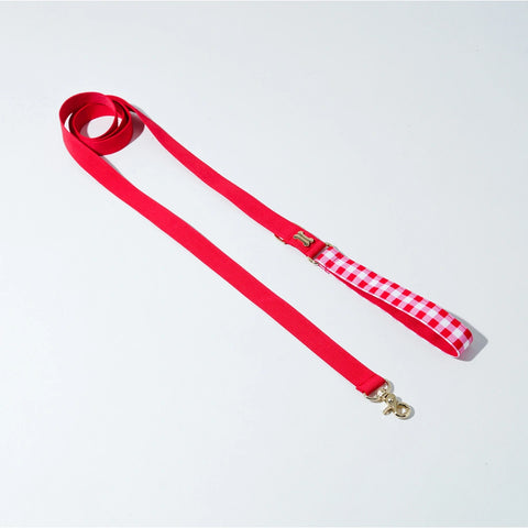 NORADOG Barbie Check RED Hand Leash (under 7kg)