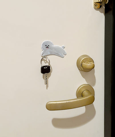 DECOLE Charipita Magnetic Bike Keyring – Bichon Frise