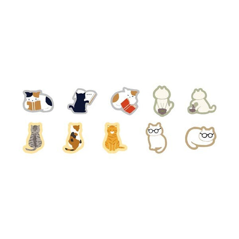 Hamamonyo Cat Washi Sticker Flakes – 30 Pieces