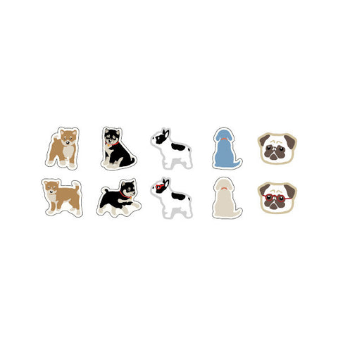 Hamamonyo Dog Washi Sticker Flakes – 30 Pieces