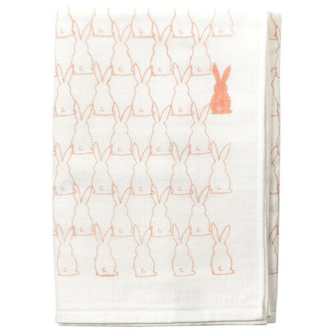 Hamamonyo Rabbit Cotton Gauze & Terry Bath Towel – Pink