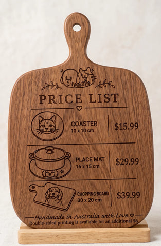 Custom Laser Engraved Coaster & Board