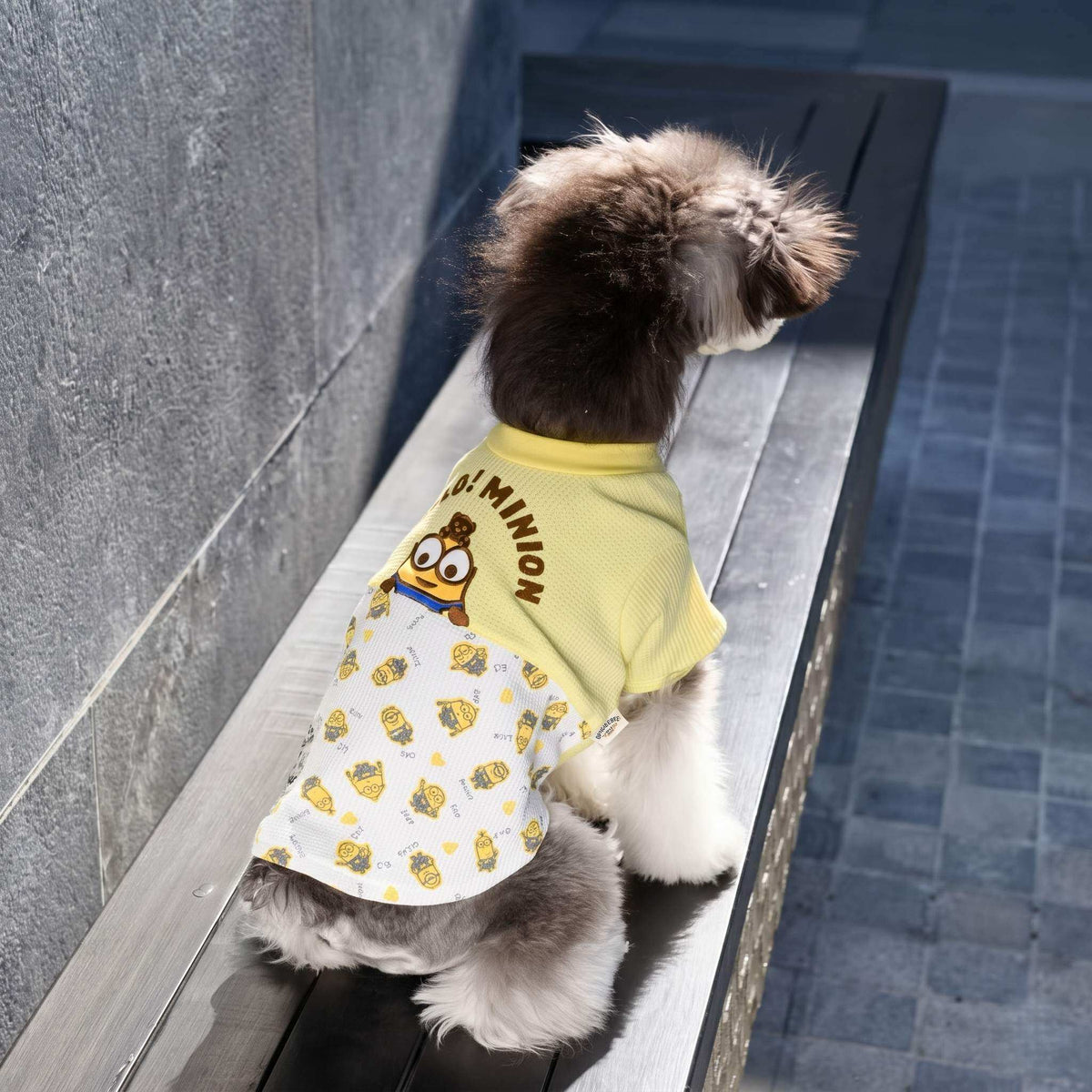Minions Waffle Knit Patchwork T-Shirt