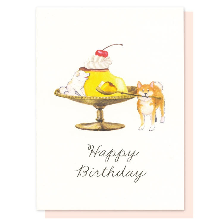 Shiba Inu & Retro Cafe Greeting Card