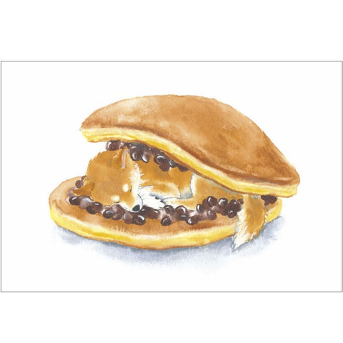 Shiba Inu and Snacks Postcard [Dorayaki]
