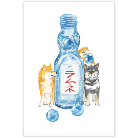 Summer · Shiba Inu and Summer Postcard – Ramune