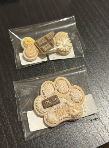 Small Paws or Bones Biscuit with decorations and paintings
