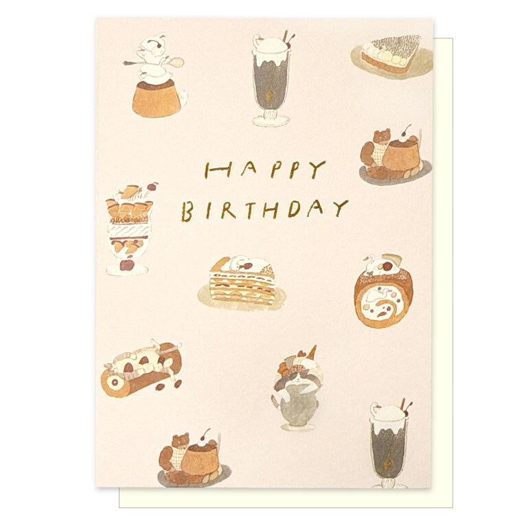 Tobimatsu Shoichiro Greeting Card – Birthday (Dessert Festival)
