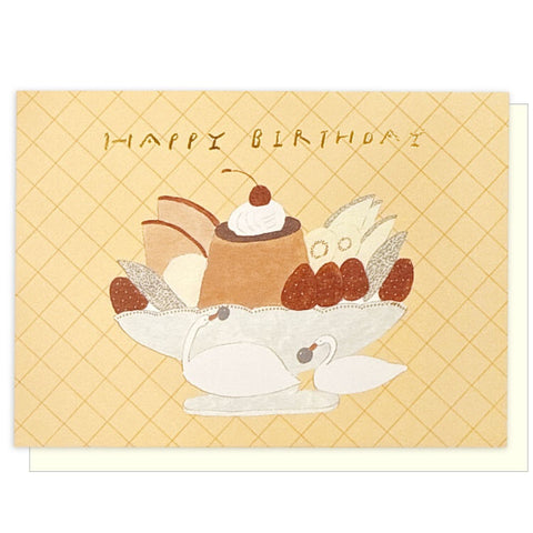 Tobimatsu Shoichiro Greeting Card – Birthday (Pudding à la Mode)
