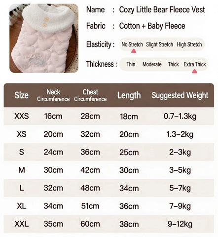 Warm Melting Little Bear Quilted Jacket