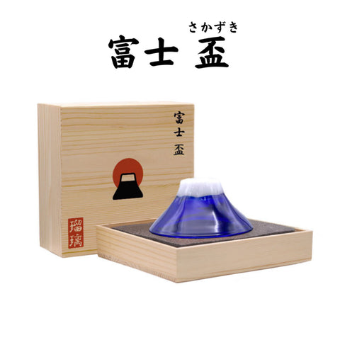ALTA Mount Fuji Glass Sake Cup - Ruri Blue 80ml