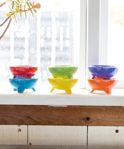 Amina Ceramic Mini Incense Holder, Orange