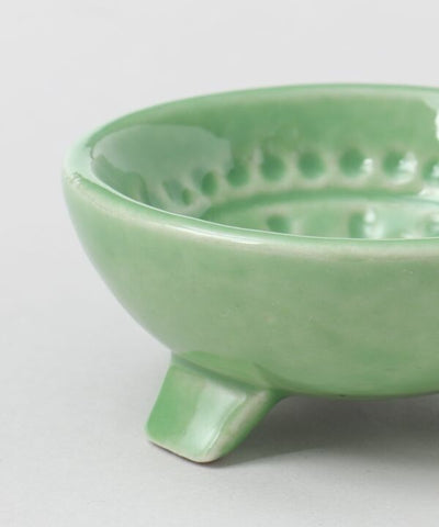 Amina Ceramic Mini Incense Holder, Green