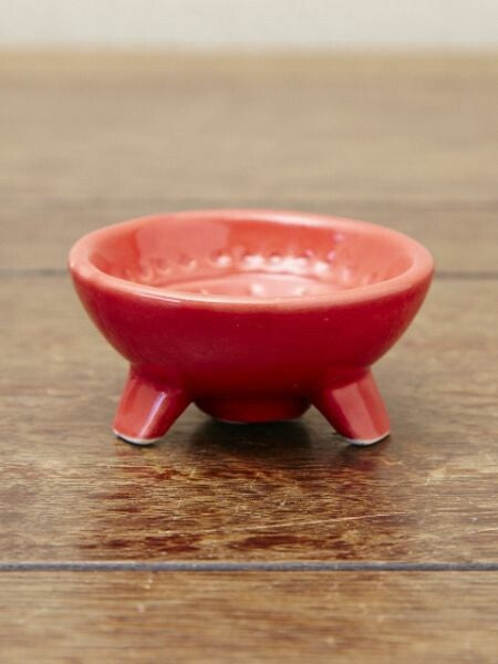 Amina Ceramic Mini Incense Holder, Red