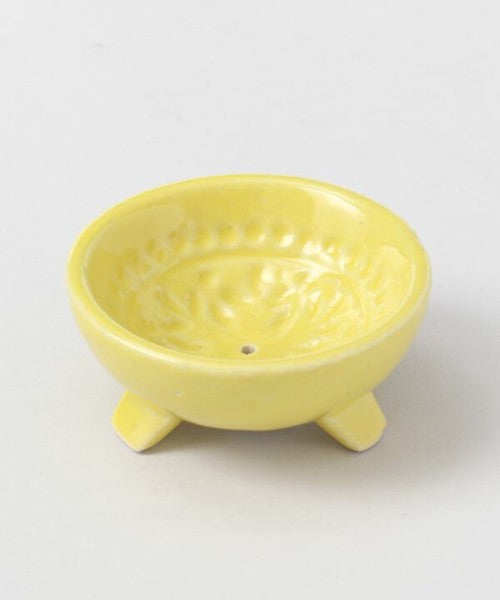 Amina Ceramic Mini Incense Holder, Yellow