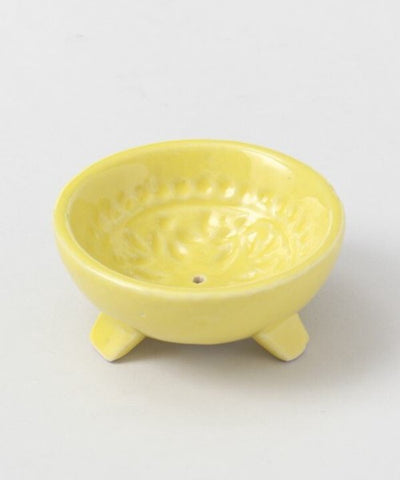 Amina Ceramic Mini Incense Holder, Yellow