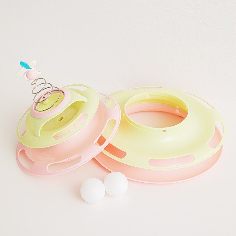 [Biteme] CBF Cat 3-Tier Track Ball Toy (2 colors) image 1