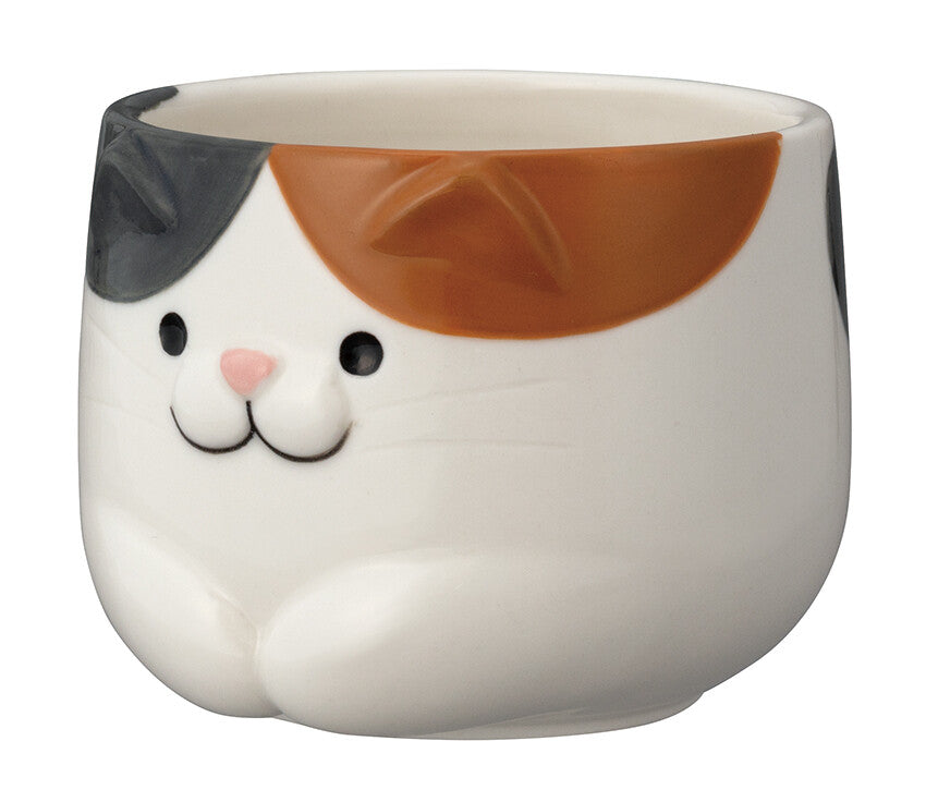 DECOLE Calico Cat Ceramic Teacup – 130ml