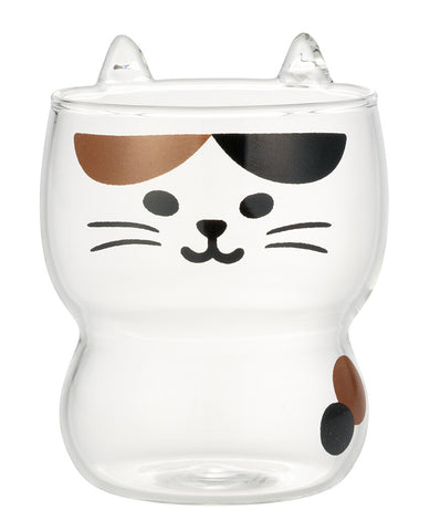 DECOLE Cat Ear Glass, Calico - 220ml