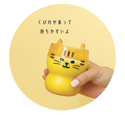 DECOLE Cat Ear Glass, Tabby - 220ml