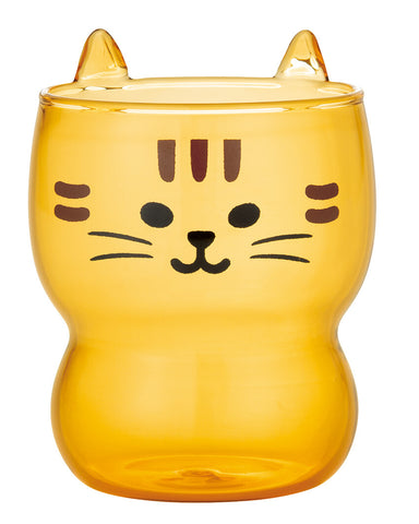 DECOLE Cat Ear Glass, Tabby - 220ml