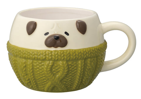 DECOLE Cosy Knit Mug, Pug