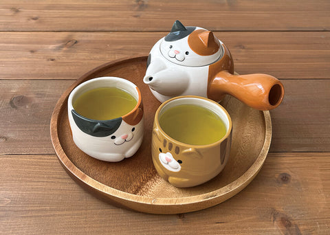 DECOLE Ginger Tabby Cat Ceramic Teacup – 130ml