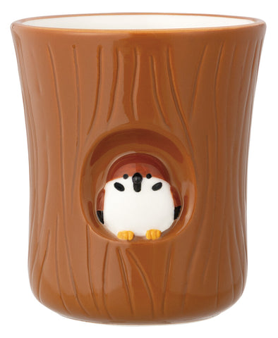 DECOLE Japanese Birds Stump Teacup, Sparrow