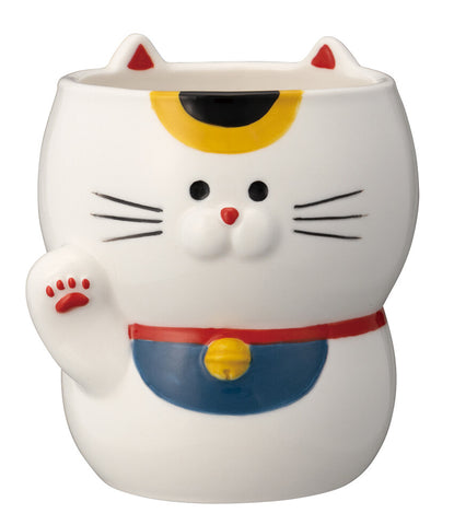 DECOLE Maneki Neko Lucky Cat Ceramic Teacup – 180ml