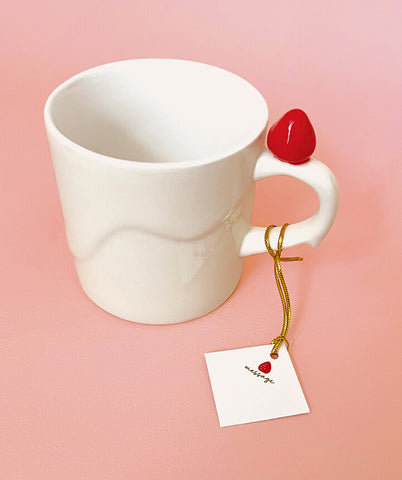 DECOLE Melty Cake Mug, Cream