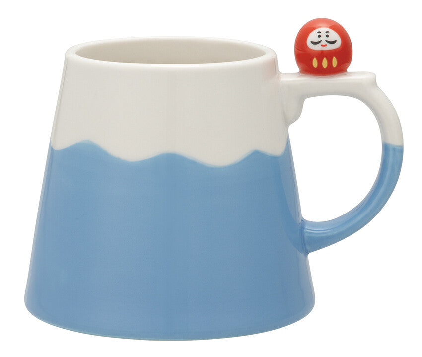 DECOLE Mount Fuji Ceramic Mug with Daruma – 300ml