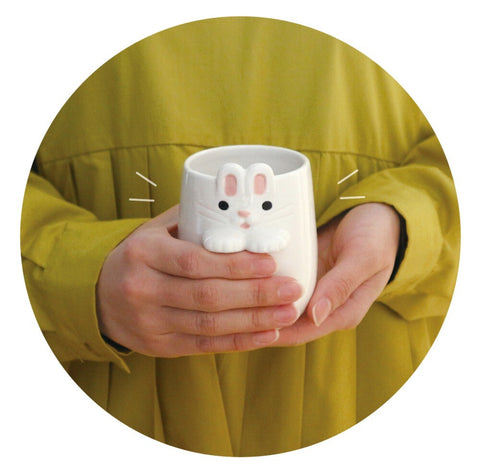DECOLE Rabbit Ceramic Teacup with Little Paws